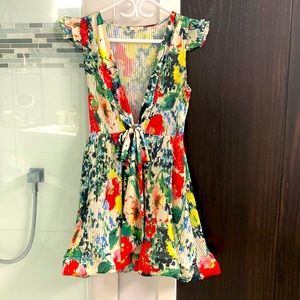 Low cut flower dress